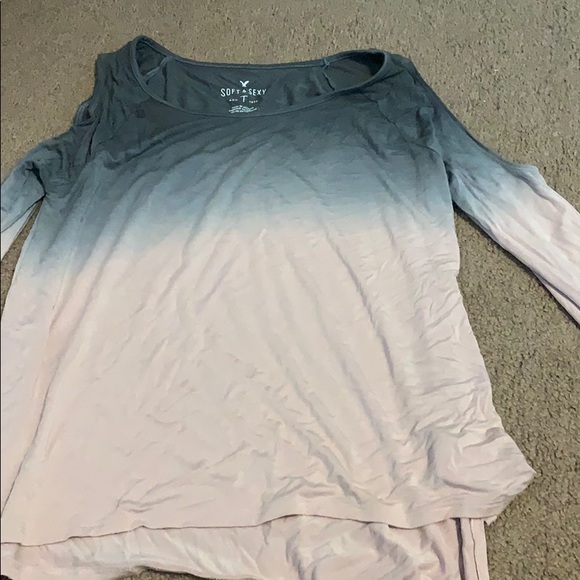 American Eagle Shoulder Cut Out Shirt - Picture 1 of 4